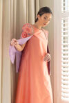 Coral Sleeves Cape April by Noura