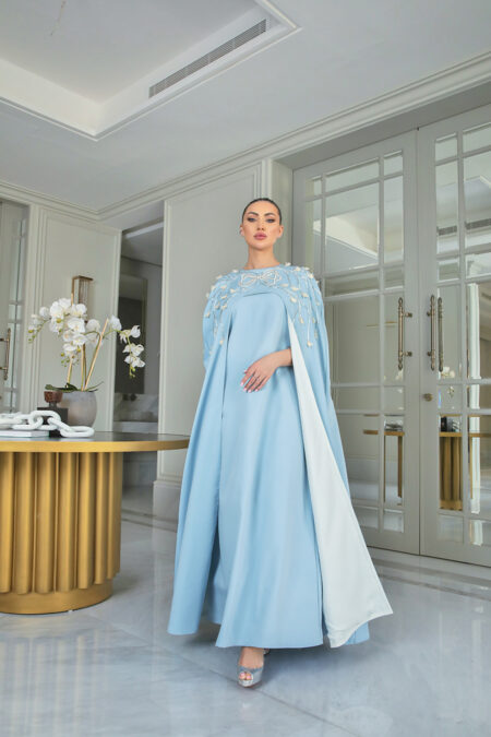 SKY BLUE CAPE Dazzling Collection April by Noura